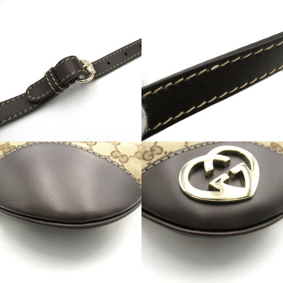 Gucci Leather Brown Bag GG Shoulder Lovely Canvas - Picture 10 of 10